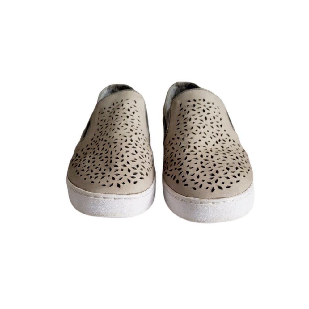 Vionic Splendid Kani Gray Suede Leather‎ Slip-On Sneakers Shoes Women's Size 7.5